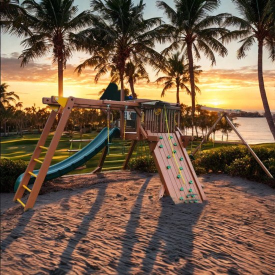 Aire de jeux Peak Junior avec toit en bois