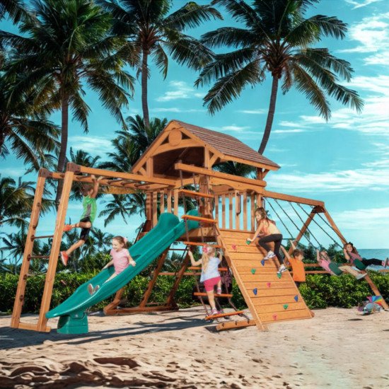 Aire de jeux Peak Junior avec toit en bois