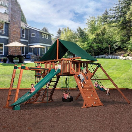Aire de jeux Peak Junior avec toit en bois