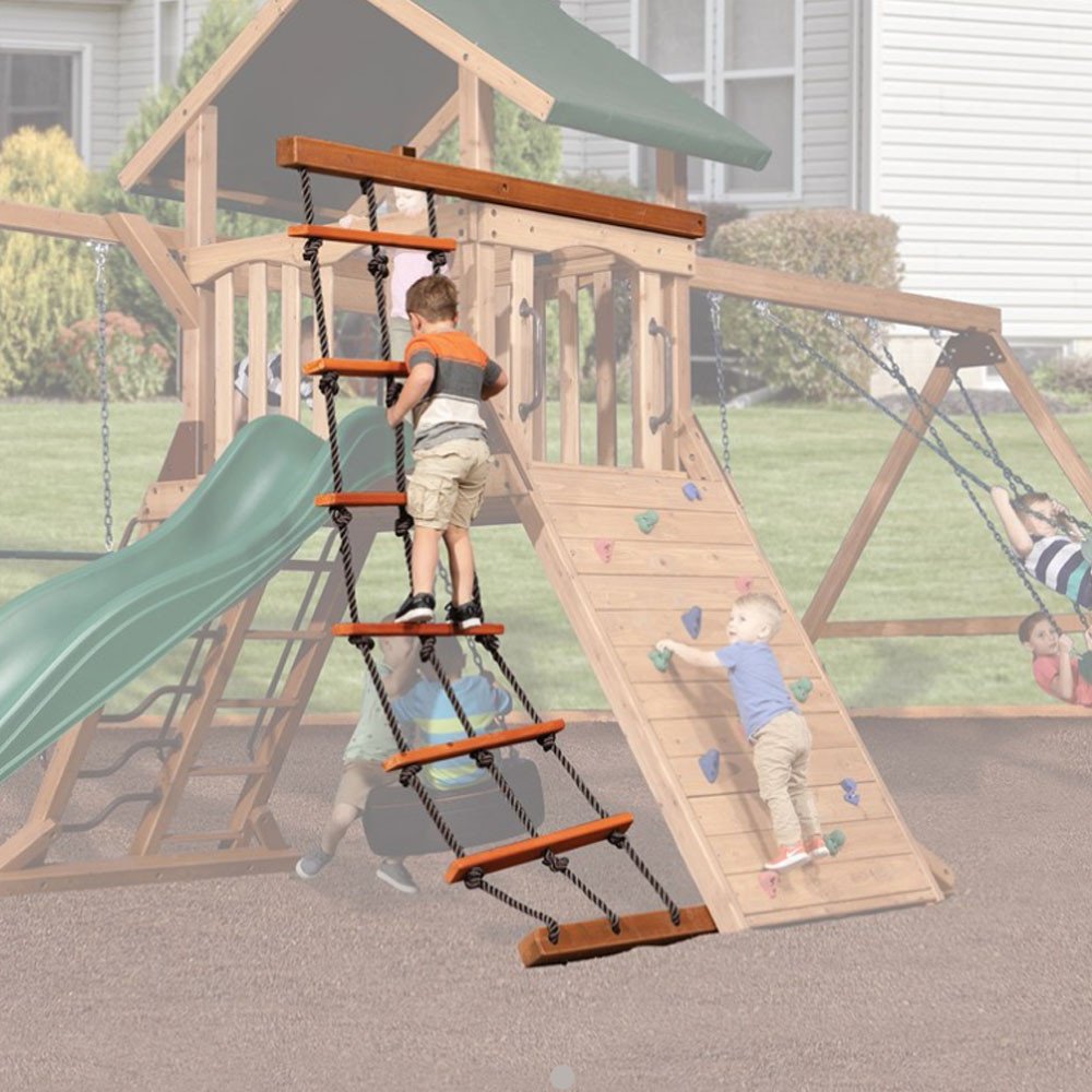 Aire de jeux Peak Junior avec toit en bois
