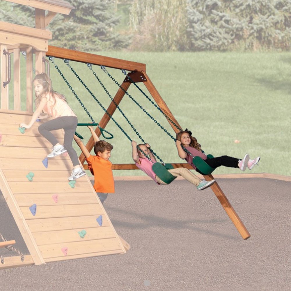 Aire de jeux Peak Junior avec toit en bois
