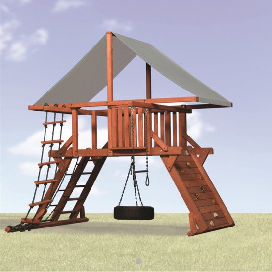 Aire de jeux Peak Junior avec toit en bois