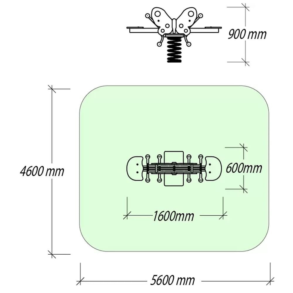 Jouet à Ressort Papillon Deux Places KP-4.06