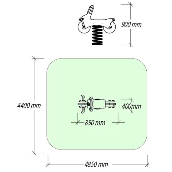 Jeu sur ressort Moto à sceller pour enfants KP-4.02