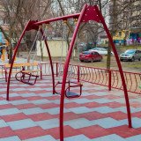 Balançoire Double Métallique KM-4.02 | Aire de Jeux