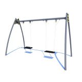 Balançoire double sur support métallique KM-4.02