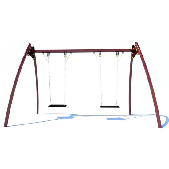 Balançoire double sur support métallique KM-4.02