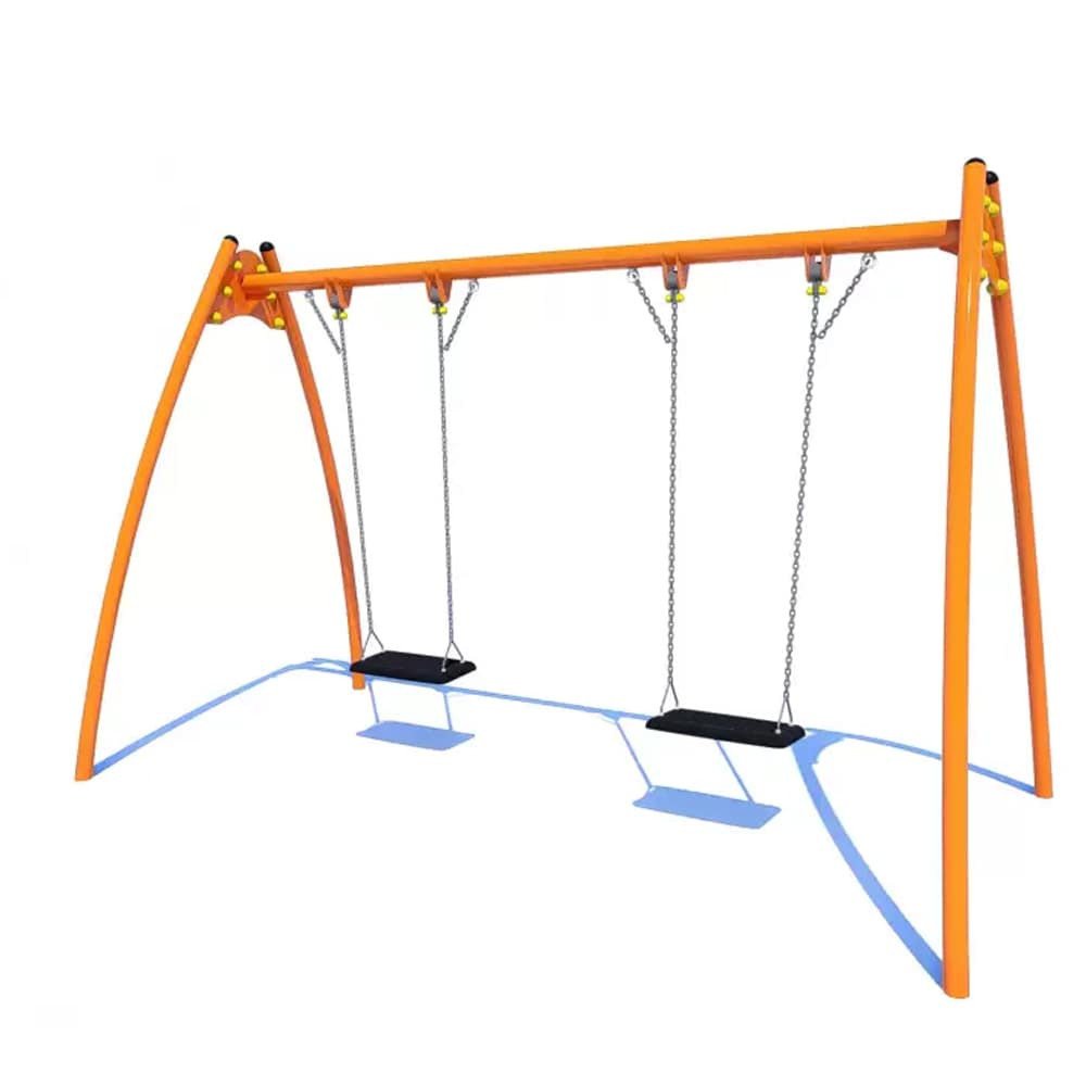 Balançoire double sur support métallique KM-4.02
