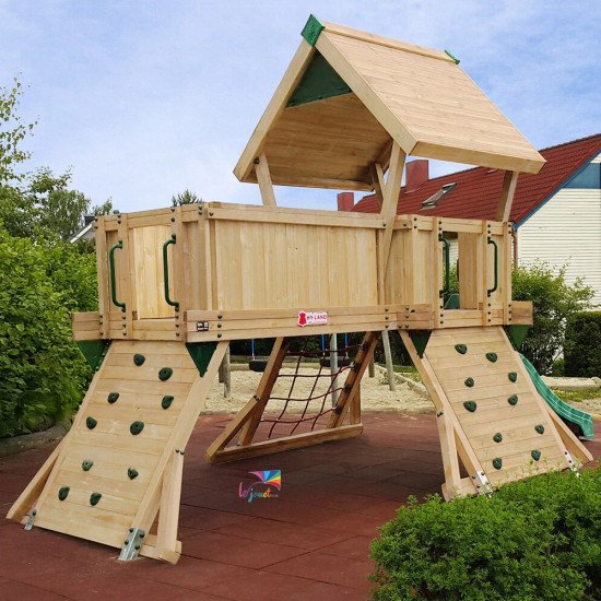 Aire de Jeux Professionnelle Hy-Land Q3 en Bois