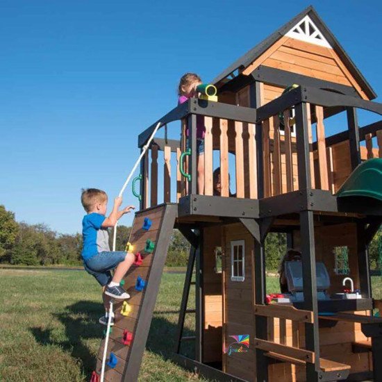 Structure de jeu en bois Boulder Creek haut de gamme