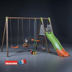 Techwood AKEO Balançoire en bois poutre métal - Trigano