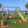 Techwood AKEO Balançoire en bois poutre métal - Trigano