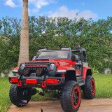 Voiture électrique 4x4 pour enfant style Jeep avec LED & grosses roues