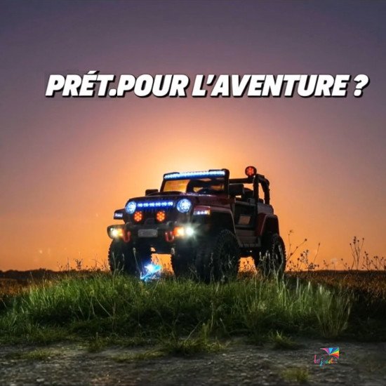 Voiture électrique 4x4 enfant style Jeep | LEJOUET.MA