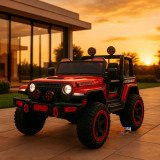 Voiture électrique 4x4 pour enfant style Jeep avec LED & grosses roues
