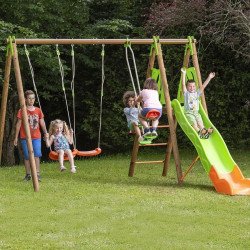 Techwood AKEO Balançoire en bois poutre métal - Trigano