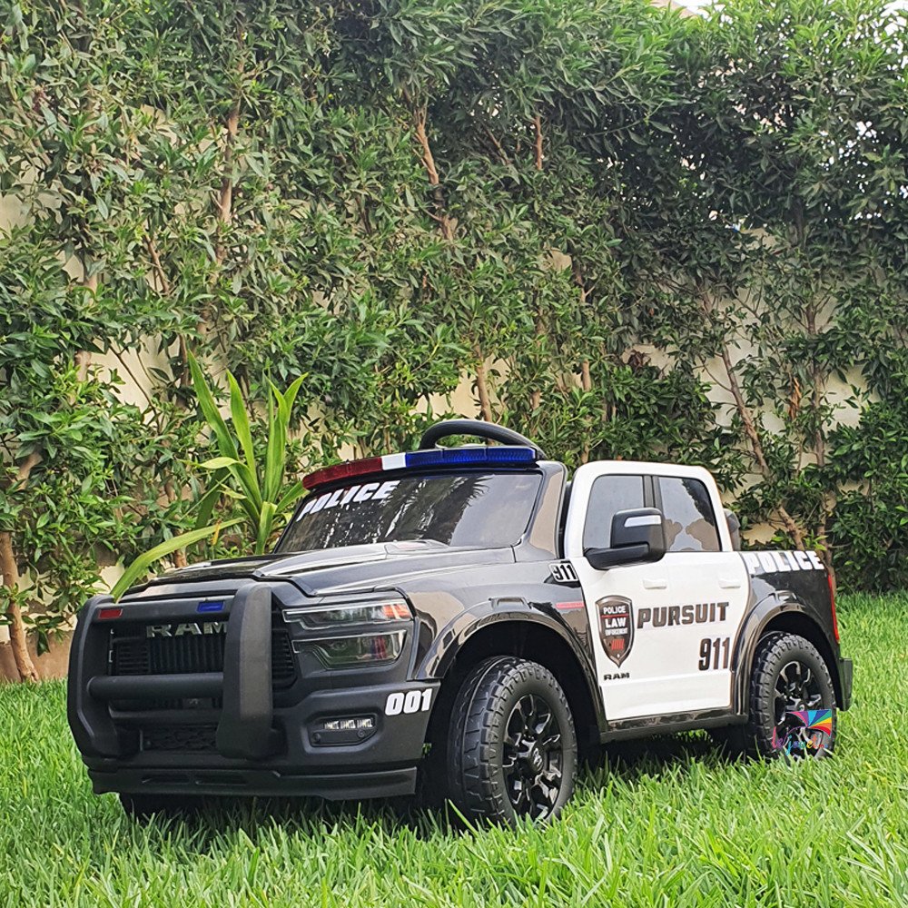 Style Dodge Ram Police Voiture électrique pour enfants 12 volts