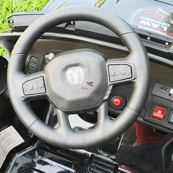 Style Dodge Ram Police Voiture électrique pour enfants 12 volts