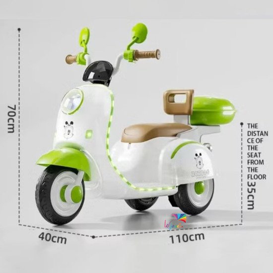 Moto électrique pour Enfants 12 V Style Vespa WN 258