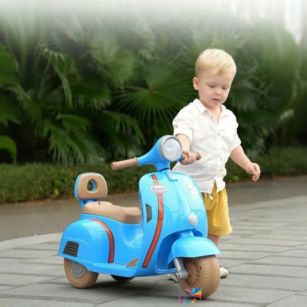 Moto électrique enfant Vespa 12V 3 roues | LEJOUET.MA
