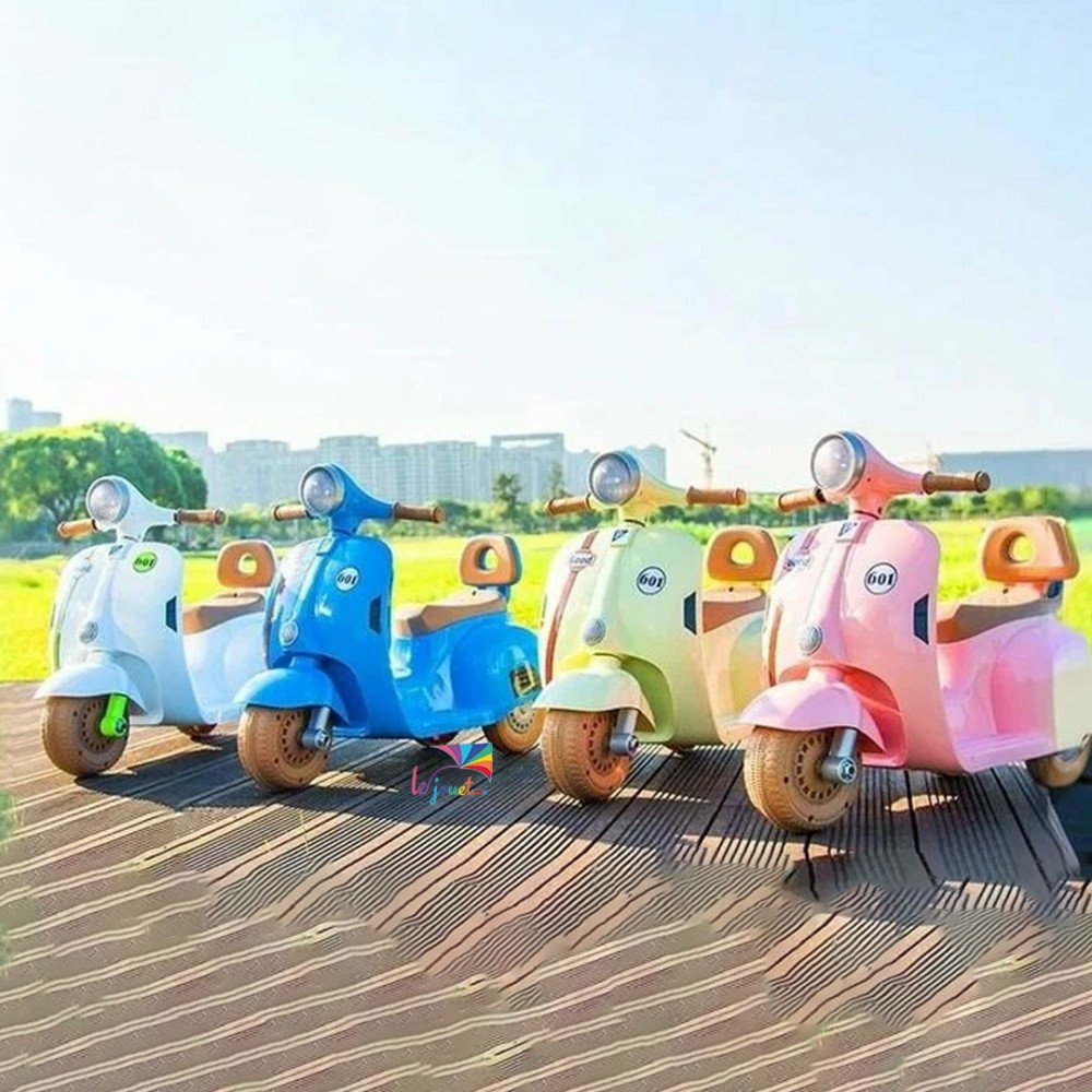 Moto électrique enfant Vespa 12V 3 roues | LEJOUET.MA