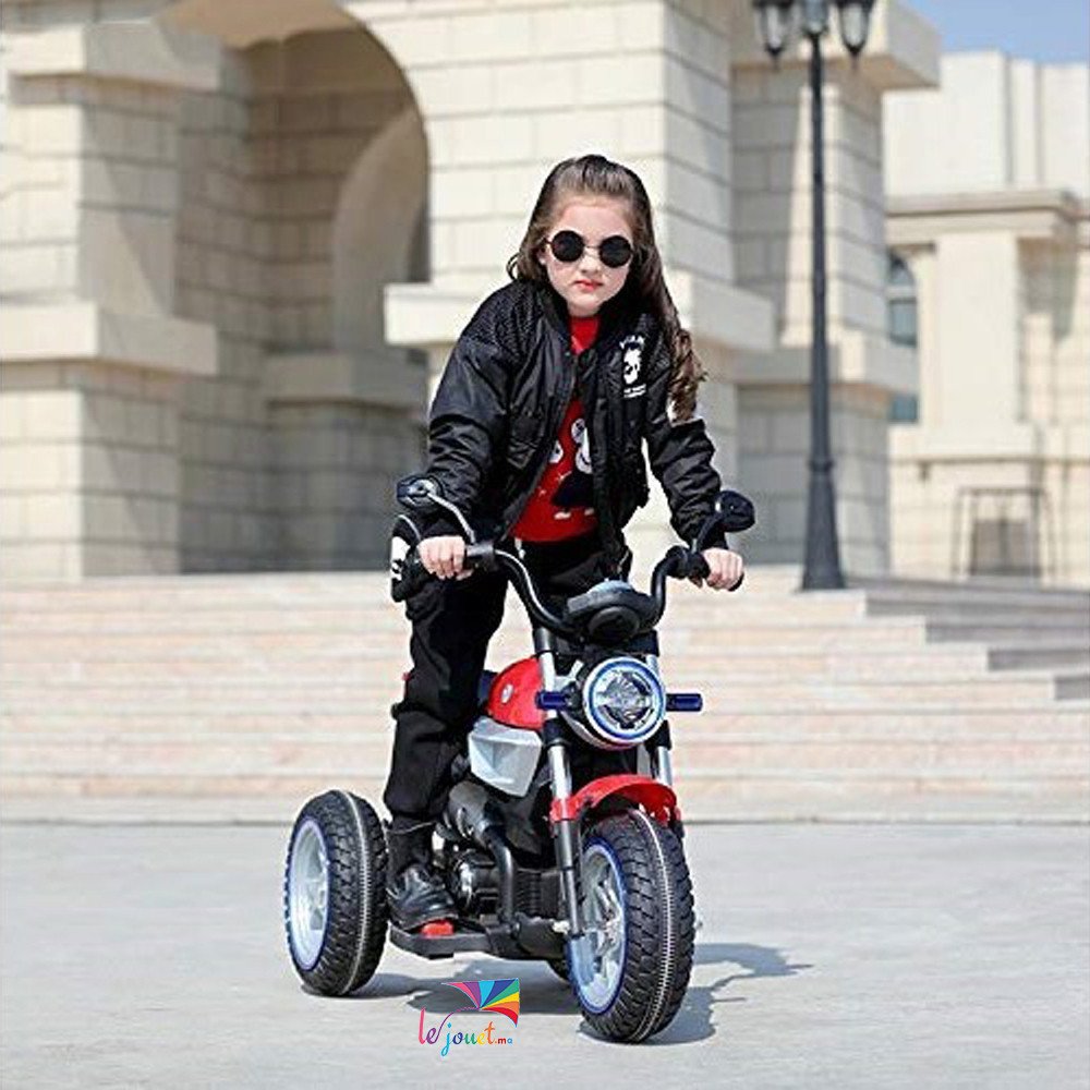 Tri Moto électrique enfant 12V avec accélérateur à main | LEJOUET.MA