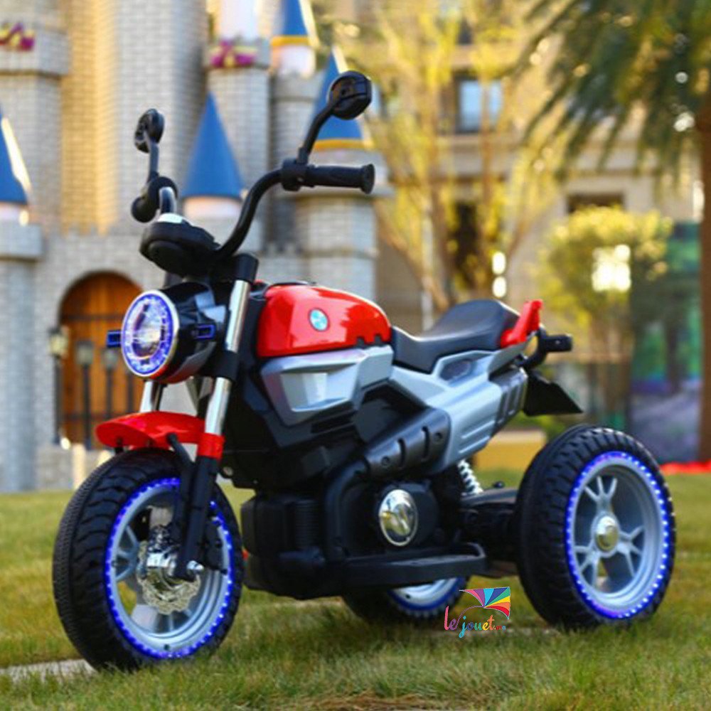 Tri Moto électrique enfant 12V avec accélérateur à main | LEJOUET.MA
