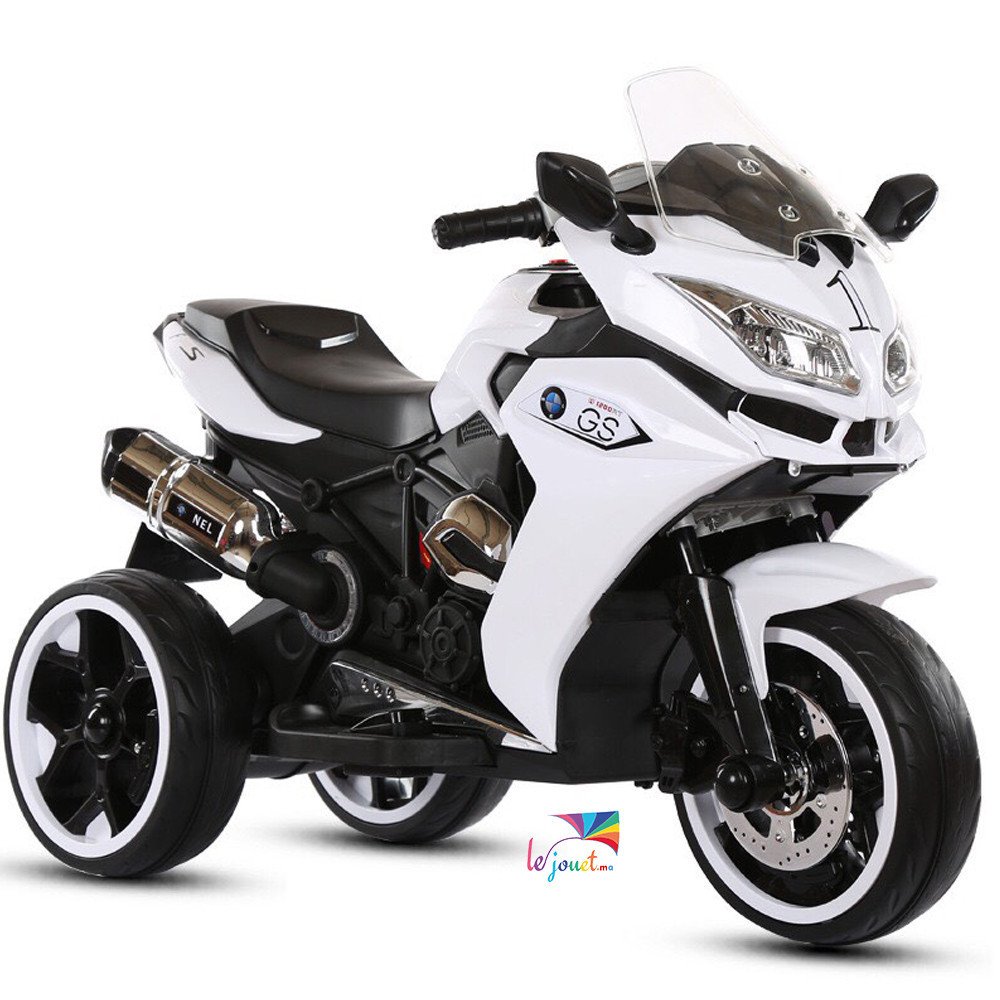 Moto électrique enfant 3 roues BMW 12V avec LED | LEJOUET.MA