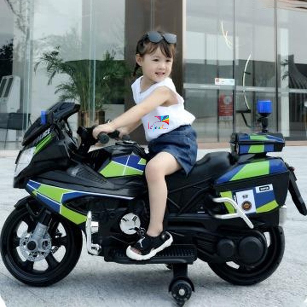 La plus grande Moto électrique de police 12v pour enfants