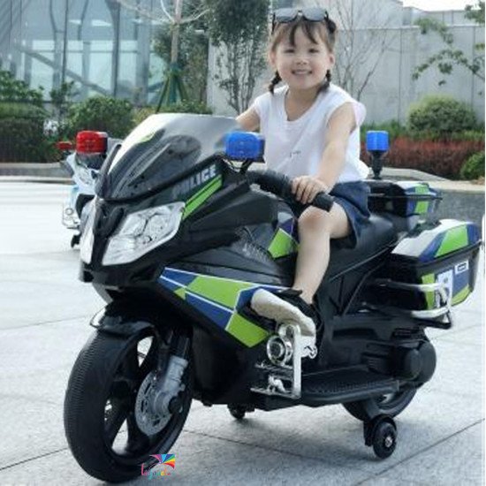 La plus grande Moto électrique de police 12v pour enfants