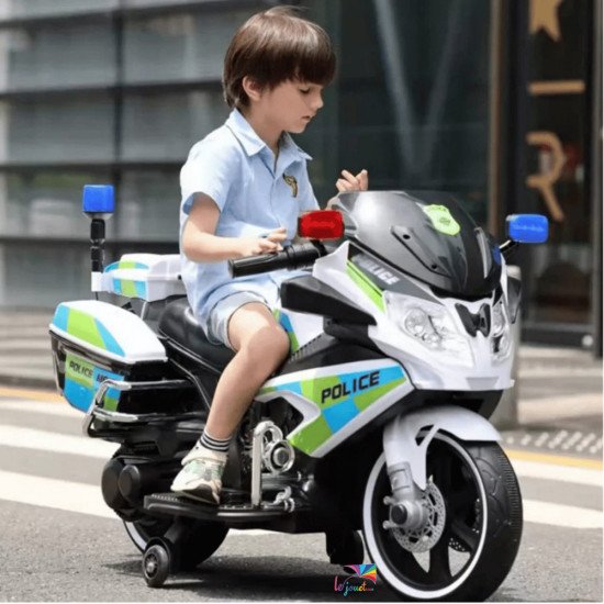 La plus grande Moto électrique de police 12v pour enfants