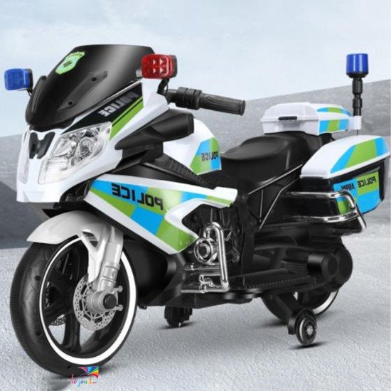 La plus grande Moto électrique de police 12v pour enfants