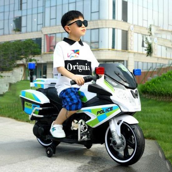 La plus grande Moto électrique de police 12v pour enfants
