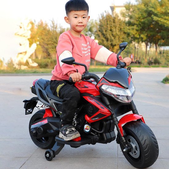 Moto électrique enfant rechargeable 12V | LED & USB | LEJOUET.MA
