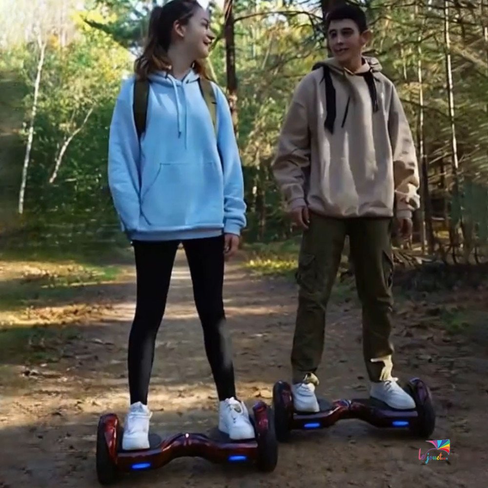 Nouveau Smart Hoverboard 4×4 Bluetooth 10 pouces graffiti, flamme et carbone