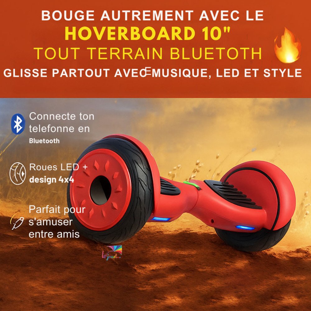 Le Nouveau tout terrain hoverboard 10 pouces Bluetooth