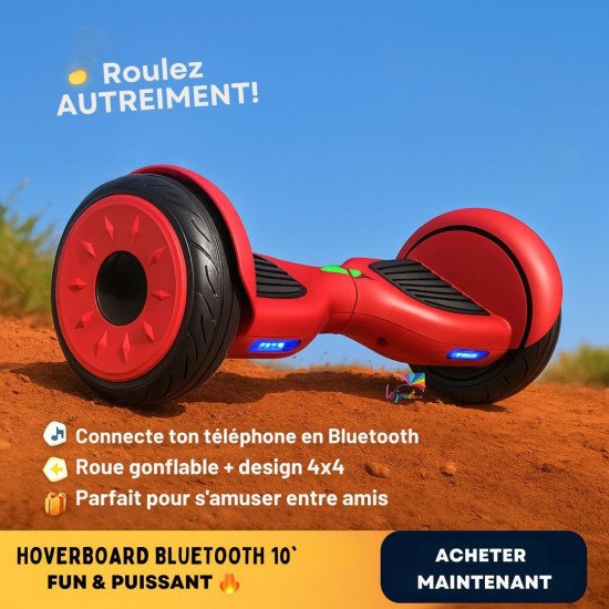 Le Nouveau tout terrain hoverboard 10 pouces Bluetooth