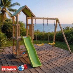Aire de jeux bois EASY XPERIENCE - Trigano
