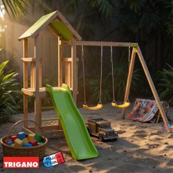 Aire de jeux bois EASY XPERIENCE - Trigano