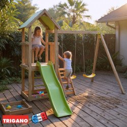 Aire de jeux bois EASY XPERIENCE - Trigano