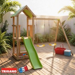 Aire de jeux bois EASY XPERIENCE - Trigano