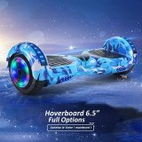 Hoverboard avec poignée de transport LED et Bluetooth
