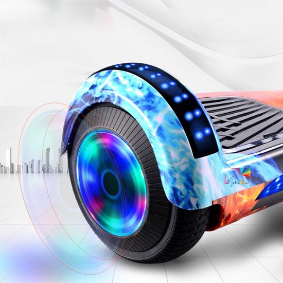 Hoverboard avec poignée de transport LED et Bluetooth