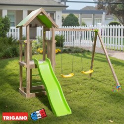 Aire de jeux bois EASY XPERIENCE - Trigano