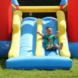 Grande Aire de Jeux Gonflable 2 Toboggans | Happy Hop 9474
