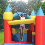 Grande Aire de Jeux Gonflable 2 Toboggans | Happy Hop 9474