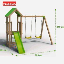 Aire de jeux bois EASY XPERIENCE - Trigano