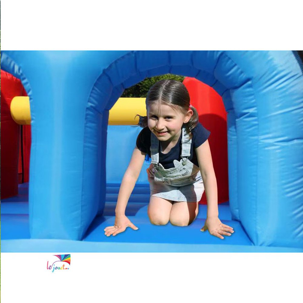 Grande Aire de Jeux Gonflable 2 Toboggans | Happy Hop 9474