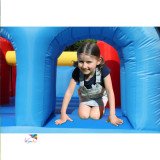 Grande Aire de Jeux Gonflable 2 Toboggans | Happy Hop 9474