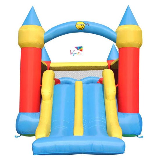 Grande Aire de Jeux Gonflable 2 Toboggans | Happy Hop 9474